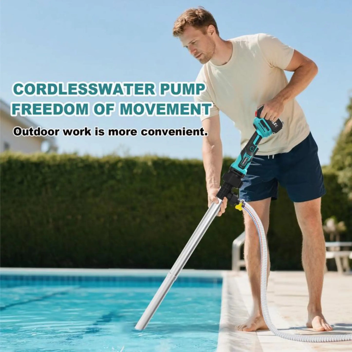 DEXALT C529 Cordless Water Transfer Pump, 720GPH High-Flow Brushless Utility Pump for Pools, Ponds, Water Tanks, Gardens & Flooded Basements + 🎁 FREE x2 Battery + FREE Charger
