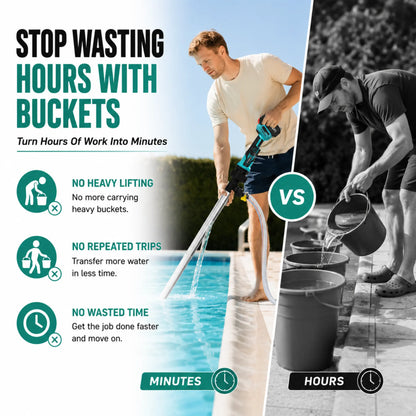 DEXALT C529 Cordless Water Transfer Pump, 720GPH High-Flow Brushless Utility Pump for Pools, Ponds, Water Tanks, Gardens & Flooded Basements + 🎁 FREE x2 Battery + FREE Charger