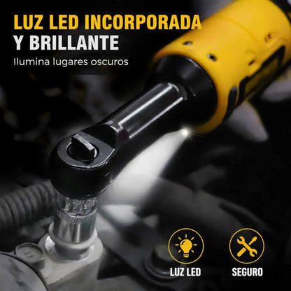 Dexalt TorquePro – Llave de Carraca Eléctrica Inalámbrica 16.8V, 45Nm de Potencia, 400RPM, Kit Completo con Baterías, Cargador y Vasos