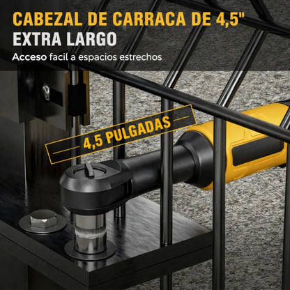 Dexalt TorquePro – Llave de Carraca Eléctrica Inalámbrica 16.8V, 45Nm de Potencia, 400RPM, Kit Completo con Baterías, Cargador y Vasos