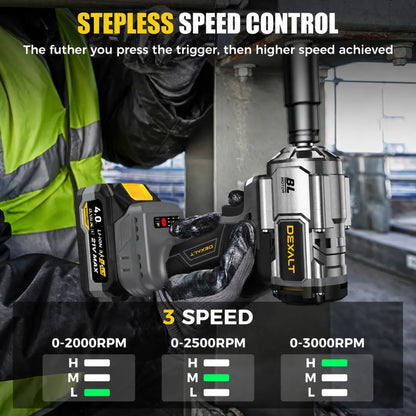 Dexalt RT550B 3-in-1 Impact Wrench & Cordless Drill & Screwdriver Brushless  High Torque Impact Gun Car Power Tools