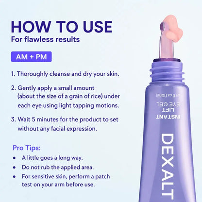 Dexalt Instant Lift Eye Gel – Anti-Puffiness, Dark Circles & Wrinkles