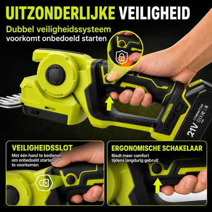 Dexalt R6 2-in-1 Draadloze Grasschaar & Heggenschaar, 21V Elektrische Handgrastrimmer & Struikschaar