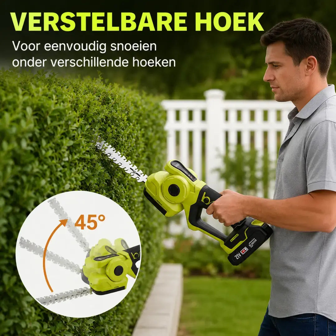 Dexalt R6 2-in-1 Draadloze Grasschaar & Heggenschaar, 21V Elektrische Handgrastrimmer & Struikschaar