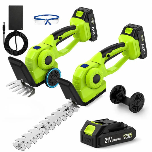 Dexalt R6 2-in-1 Cordless Grass Shears & Hedge Trimmer, 21V Electric Handheld Lawn Edger & Shrubbery Shear